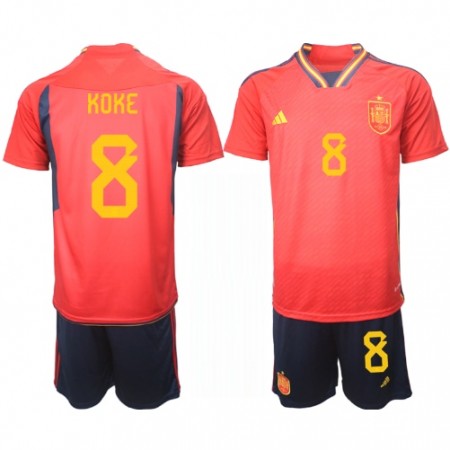 Goedkope Spanje Koke 8 Kids Thuistenue World Cup 2022 Goedkope Spanje Koke 8 Kids Thuistenue World Cup 2022